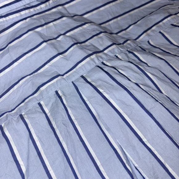 FRANK & EILEEN Joedy Button Down Women XS Blue Striped Cotton Woven In Italy - Picture 9 of 12